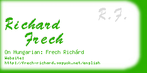 richard frech business card